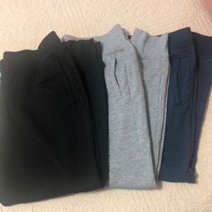 Bundle of 3 pair of sweatpants for one price.
